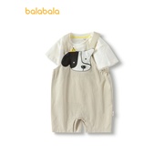 商场同款巴拉巴拉男童短袖，套装婴儿夏装背带裤两件套2024