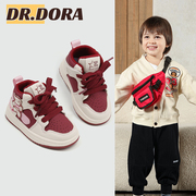 DR.DORA朵拉博士秋冬季宝宝板鞋潮款高帮运动鞋子小童魔术贴学步