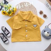 宝宝夏装套装洋气儿童衣服夏季婴儿，1一2-3岁男童短袖衬衫两件套潮