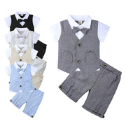 套装西装礼服男童周岁宝宝绅士夏季生日儿童男衣服2一两件小童1小