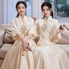 中式伴娘服长款2023春夏显瘦婚礼伴娘团姐妹裙中国风姊妹礼服