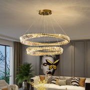 北欧后现代简约水晶灯饰轻奢大气客厅吊灯2023年卧室餐厅灯具
