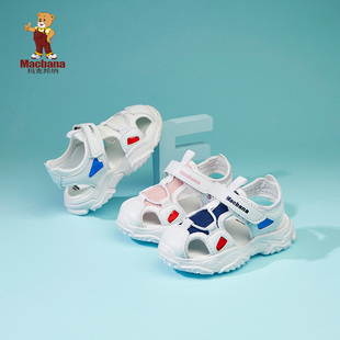 玛克邦纳机能鞋宝宝，学步鞋夏季沙滩，预防内八字凉鞋男女儿童包头鞋