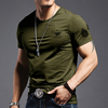 特种兵军绿色高弹力(高弹力)健身肌肉修紧身短袖男半袖体恤衫军旅t恤夏季