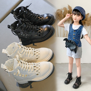 女童凉鞋2023夏季儿童，马丁短靴子，春秋款网靴薄款镂空公主单靴
