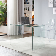 简易玻璃电脑桌，台式家用组合书桌简约笔记本现代桌子写字台办公桌