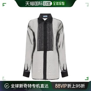 99新未使用香港直邮Prada 普拉达 女士 透明长袖衬衫 P424GS2