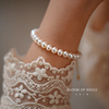 天然淡水珍珠手链女复古气质简约设计925纯银轻奢饰法式手串礼物