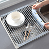 水槽沥水架厨房碗架可折叠洗碗水池放碗筷，盘碟子收纳置物2022