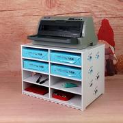 创意a4办公桌面收纳柜，票据快递单打印机架子，多层置物格子架