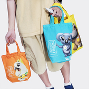 欧美可爱卡通动物小号帆布手拎环保手提棉布便携暖水杯袋