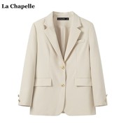 拉夏贝尔/La Chapelle秋季高级感休闲西装外套女韩版气质西服