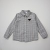 春季110-120男童棉质，翻领格子衬衫帅气长袖打底上衣