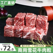 澳式谷饲雪花牛仔粒轻食生牛肉 1000g烧烤牛腩牛前黑椒牛肉粒商用