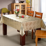 桌布防水防油免洗防烫无味长方形家用轻奢北欧烫金高级感餐桌布