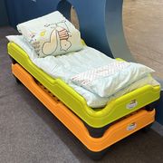 育才塑料睡床幼儿园幼儿小床儿童托管托育午睡床可移动万向轮床