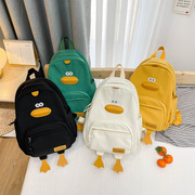 日系ins可爱鸭子双肩包女大容量，学生上课书包，韩版卡通萌少女背包