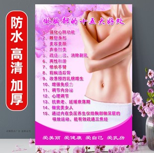 做胸部的十五大好处，乳腺保养美容院养生保健海报写真挂图定制