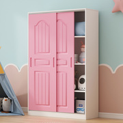 儿童衣柜卧室家用小户型，出租房用推拉门储物柜，简易组装宝宝小衣橱