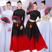 古典舞练功飘逸中国风书简舞扇子舞套装现代舞蹈服装演出服
