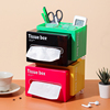 纸巾盒客厅高档创意多功能桌面遥控收纳盒擦手厨房餐桌抽纸盒