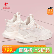 中国乔丹女鞋运动鞋2024夏季透气网纱高帮，女板鞋韩版休闲鞋子