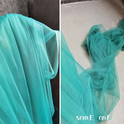 进口墨绿色网纱 造型设计师面料里布内衬网纱时装外纱连衣裙布料