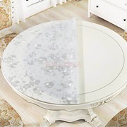 桌布圆形圆的软玻璃PVC塑料桌垫直径60/90120/160/180cm餐馆饭店