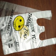 透明笑脸袋背心袋k方便马甲塑料袋中大号超市购物袋子加厚包