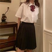 长裙女半身裙套装夏学生jk制服裙中长款大码百褶裙毕业班服学院风