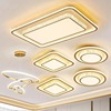 平板水晶led吸顶灯简欧式方形，圆形卧室餐客厅大灯具无极调光遥控