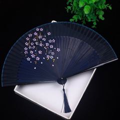 日式折扇中国风扇子丝绸绢扇香扇和风古风汉服随身折叠扇女式舞蹈