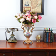橡家欧式复古花瓶花艺，套装摆件创意，家居客厅电视柜装饰花器摆