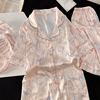 HelloKitty冰雪丝凉感睡衣女款夏季短袖丝绸超火家居服三件套春秋