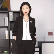 宗洋zongyang女装2023春夏外套西服上衣常规黑色小西装8550