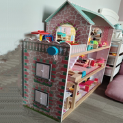 公主房子玩具diy小屋女孩礼物木制过家家玩具别墅益智儿童娃