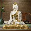 泰国木雕佛像实木摆件东南亚风格家用佛堂禅意装饰品佛祖释迦