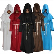 万圣节cosplay服装古装中世纪修士袍僧侣服巫师服牧师cos服