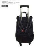 韩版双肩牛津布拉杆背包，大容量万向轮旅行包，女防水可爱行李f旅行
