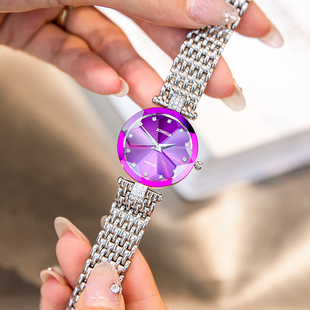 jowissa瑞士名牌女士，手表女2024名牌奢华女款紫色时装表