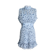 澳洲潮牌设计感连衣裙2024春季气质复古印花无袖高领包臀裙女