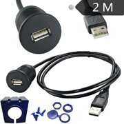 大USB防水线汽车仪表盘音响延长线Usb Extension Lead For Car 2m