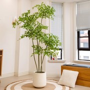 仿真绿植南天竹落地盆栽，仿生植物室内客厅，装饰花摆件大型盆景假树