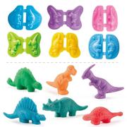 模具橡皮泥彩泥套装印模恐龙，diy儿童玩具，幼儿食品级橡皮泥模型3d