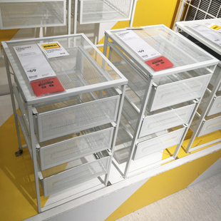 IKEA国内宜家  列纳特  抽屉柜带脚轮  文件收纳储物柜床头柜