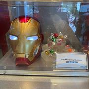 香港迪士尼漫威复仇者Q版钢铁侠头盔造型发光创意糖果盒摆件