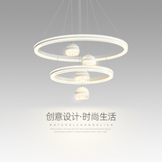 北欧客厅吊灯艺术感设计圆环，loft楼梯灯，个性创意饭厅餐桌吊灯