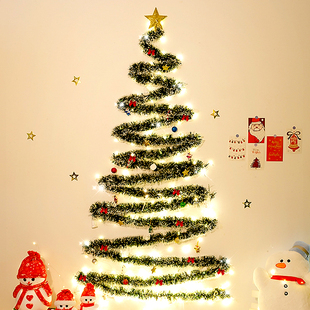 ins圣诞树毛条藤条diy材料包墙壁(包墙壁)装饰场景圣诞节氛围布置背景墙