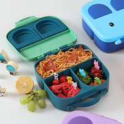卡通饭盒可爱男女小学生分格便当盒幼儿园外带儿童水果盒塑料餐盒