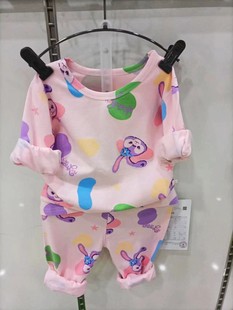 品牌童装秋冬儿童纯棉内衣套装羊绒拉架女童家居服两件套男童无骨